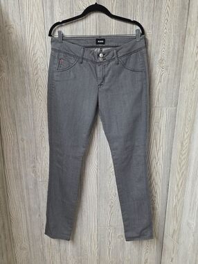 Hudson Collin Flap Pocket Gray Skinny Jeans Womens Size 29